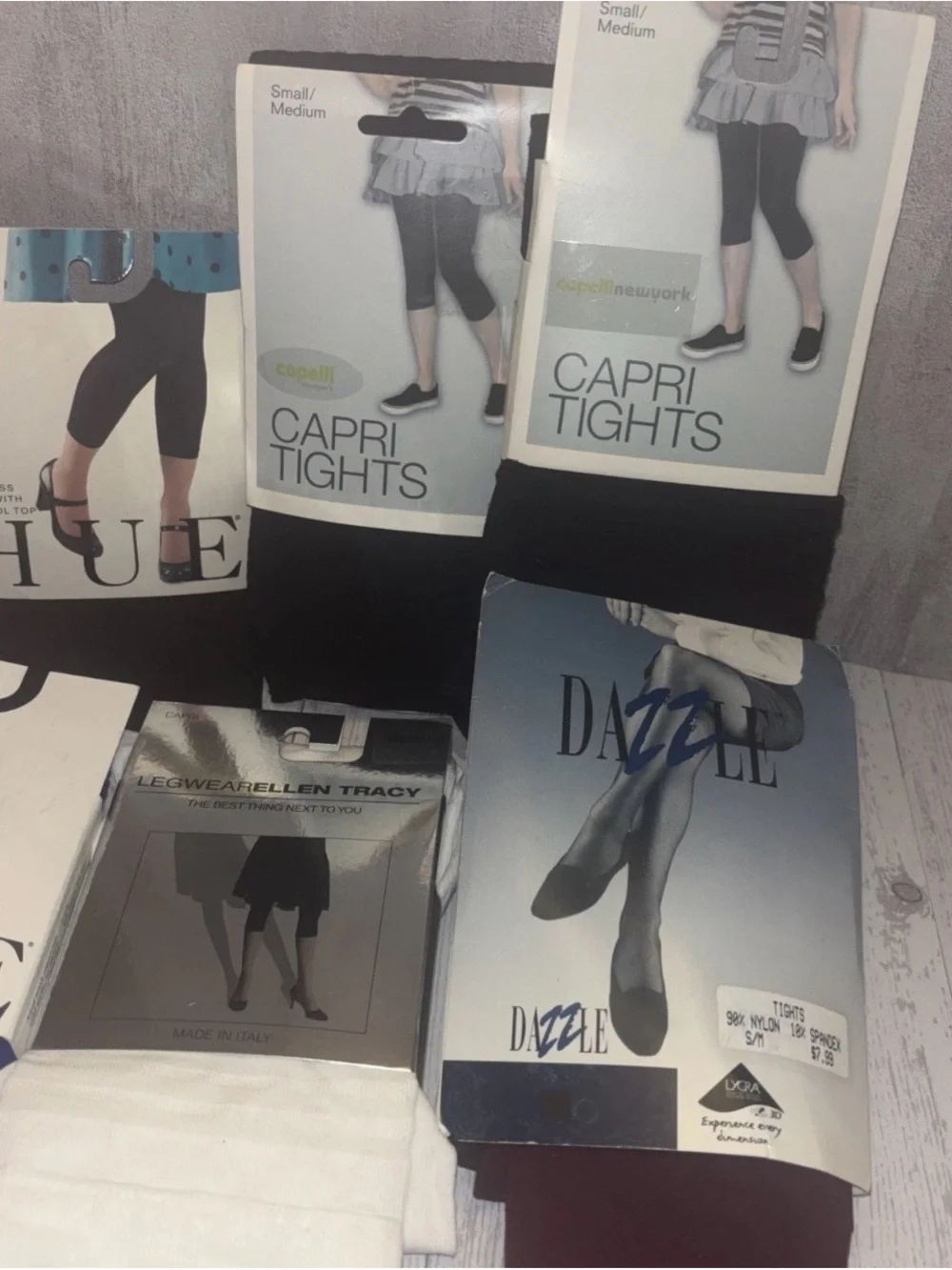 Huge Lot of 10 Women’s TIGHTS Size S & M, some vintage, diff styles & colors NEW